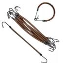 Sibel Pony Tail Hook Holders 12 Pack Brown